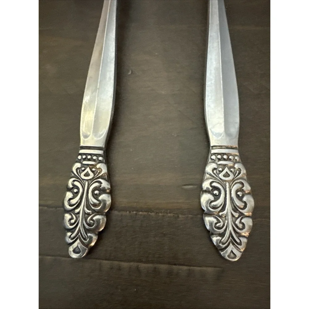 Vintage Flatware United Silver Co. USI4A Serving Fork, Serving‎ Spoon Stainless